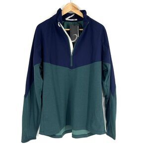 Zero Restriction Shirt Jacket Size XL Mens Hunter Green Navy Mayweather Pullover